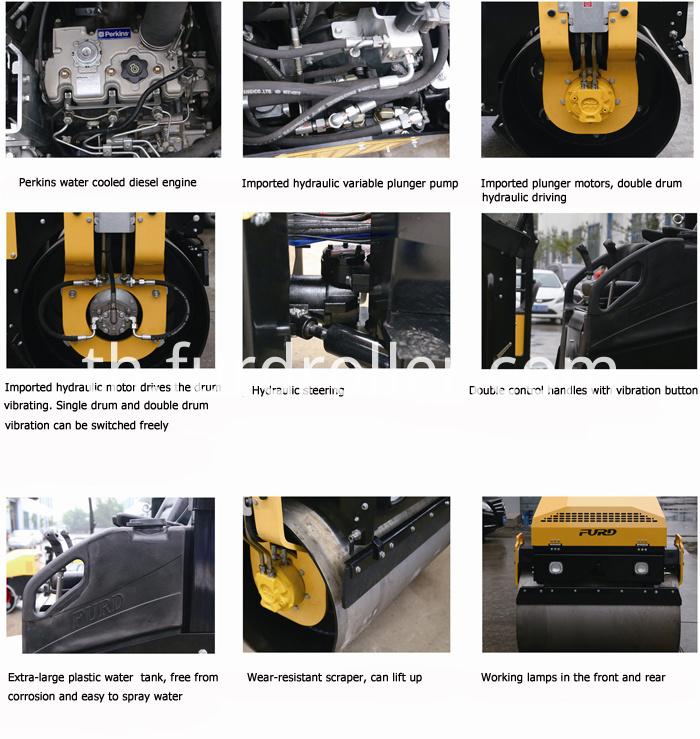 เครื่องบดอัดถนน FYL-1200 FYL-1200 Road Roller Compactor